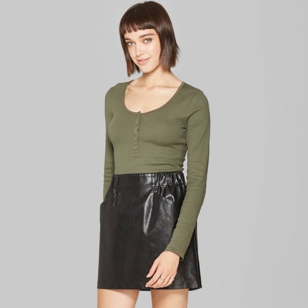 Wild Fable Long Sleeve Henley Top